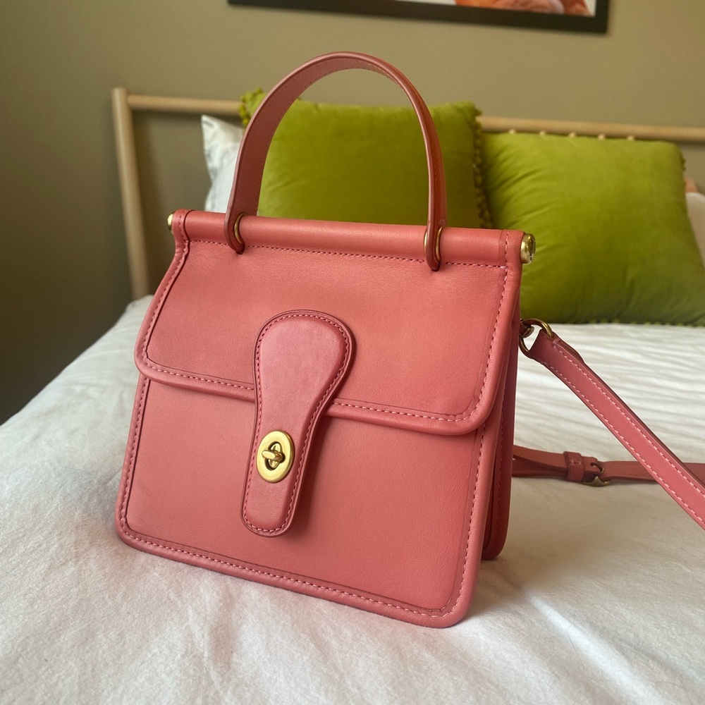 Coach Pink Willis Top Handle 18 Crossbody Bag Purse